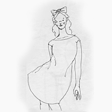 Mujer con vestido